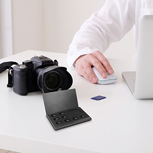 SD Memory Card-Aluminium-Gehäuse, Senhai Micro SD Card Speicherschutzbehälter, 2 Pack – Schwarz - 8