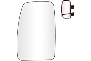 SENZEAL Verre de Rétroviseur Remplacement pour Renault Master 3 2010-2024 Opel Movano B Nissan NV400 2010-2021 Chauffant Retroviseur Extérieur (Supérieur Gauche)