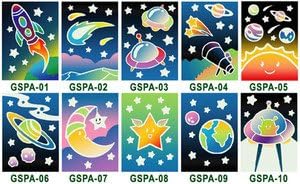 Glow In The Dark Space Sand Art Picture - Saturn