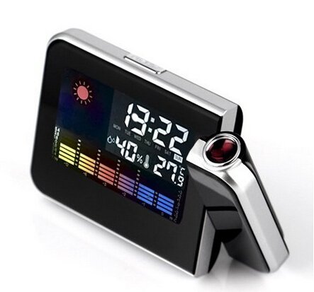 Sellify Black : Digital Weather LCD Clock Snooze Alarm Clock Projector Color Display LED Backlight Table Desktop Clocks Projector RS.1999 (60.00% Off) - Amazon Sellify Black : Digital Weather LCD Clock Snooze Alarm Clock Projector Color Display LED Backlight Table Desktop Clocks Projector RS.1999 (60.00% Off) - Amazon