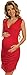 Happy Mama Women's Maternity Cross V-Neckline Dress. Easy Breastfeeding. 045p (Red, 10)