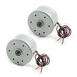Velocidad maxima: 6000 RPM Mini Motor - TOOGOO(R) 2pzs RC300 6000RPM DC 1.5-9V Motor micro para Reproductor de DVD CD