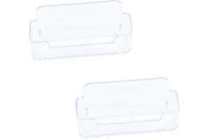 CSDPC 2Pcs Business Card Holders Acrylic Business Card Holder Brochure Display Stand Transparency Name Card Organizer Fits 30-40 Business Cards for Men Women Desktop Countertop Desk Office Supplies