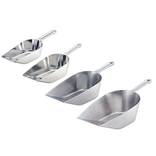 Westmark Abwiege-/Abfüll-/Futter-/Sackschaufel mit hochgestellter Kante, Füllvolumen: 1100 ml (ca. 1000 g Mehl), Aluminium, Hygia, Silber, 91812291 - 2