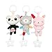 Produktbild YEAHIBABY Hängendes Spielzeug Rattle Spielzeug Plüsch Baby Rattle Autositz Kinderwagen Krippe Spielt (Rosa Kaninchen + Grizzly + Panda)