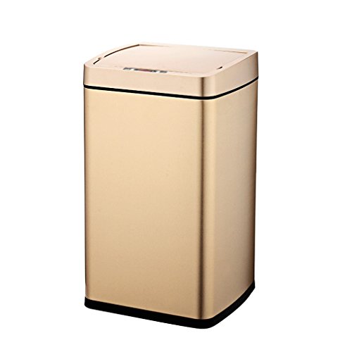 Bacs à Ordures La poubelle intelligente de capteur d'or peut, poubelle automatique rechargeable de ménage de cuisine de salon (Taille : 13l)