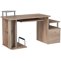 SixBros. Bureau Informatique Aspect bois de chêne S-202A/1845