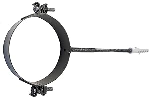 MBM Rauchrohr Wandschelle mit Kragen und Dübel schwarz DN 80 Rauchrohr