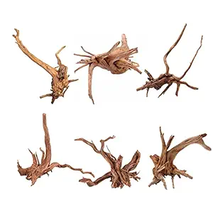 Hamiledyi 6 Pack Aquarium Driftwood Natural Wood Driftwood Branches Reptiles Aquarium Decoration Assorted