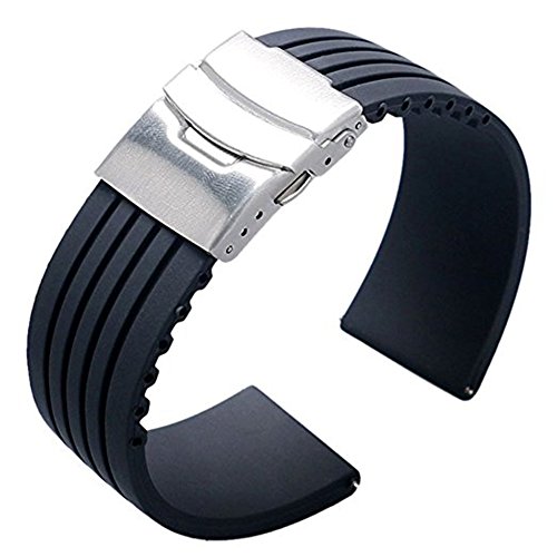Ritche 22mm Wasserdicht Silikon Gummi Uhrarmband Ersatzband Fr Citizen Lg G-watch Seiko