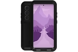 LOVE MEI para Samsung Galaxy S24 Ultra Metal Funda, al Aire Libre Deportes híbrido Aluminio Metal Militar Bumper Antichoque/Antipolvo Protectora Funda para Samsung Galaxy S24 Ultra 5G (Negro)