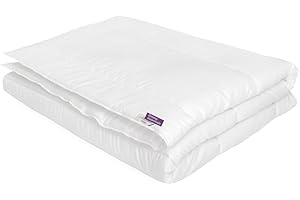 Emma Bettdecke 155x220cm - Atmungsaktiv und Waschbar, 100% Microfaser Bettdecke,Klimaregulierung für Frühling und Herbst - Weiß