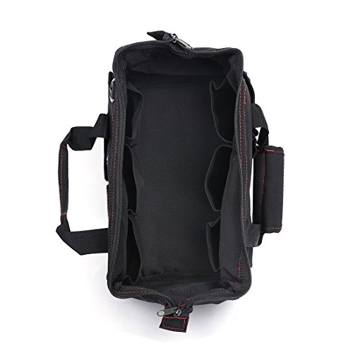 WORKPRO 350mm Werkzeugtasche mit weiter Reißverschluss-Öffnung verstellbarer Schultergurt - 7