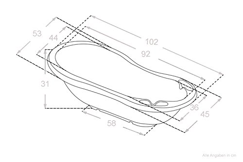 Babybadewanne + Ständer + Badesitz 102cm - 6