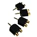 Price comparison product image 4x 3.5mm Jack to 2RCA Adaptor Twin Phono Y Splitter Stereo Female Jack Adapter