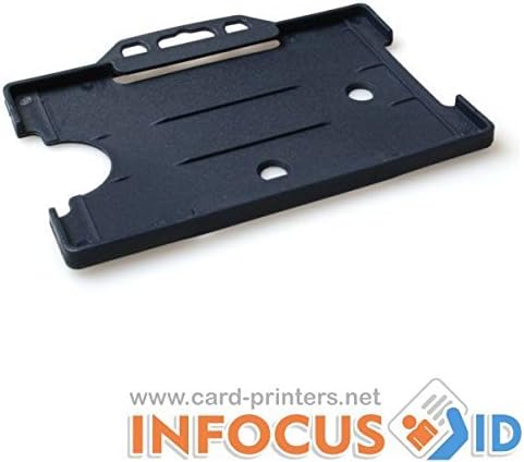 100 x Dark Blue Open Faced Rigid Card Holders for ID Cards/Badges