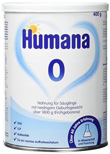 Preisvergleich Produktbild Humana Anfangsmilch 0 Frühgeborenennahrung, 2er Pack (2 x 400 g)