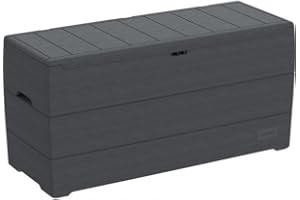 EZOOZA Coffre en PVC Duramax 116,5 x 45 x 56 cm Gris 270 litres