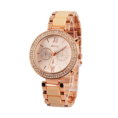 Nice watch. The strap is large so I will need to remove a couple of links before I can wear it. Only the middle dial works to change the time, the other 2 are decorative. Lightweight and looks nice on.