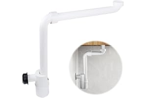CLIUNT Sifón de ahorro de espacio de 1/4 pulgadas para lavabo, cierre antiolor para lavabo, sifón de ahorro de espacio para baño, sifón plano - baño - 360° ajustable de forma flexible