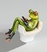 Produktbild Frosch im Sessel Kröte Lurch Deko Tier Figur Skulptur Froschkönig Laubfrosch