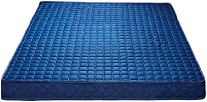 Slow Rebound Memory Cotton Mattress 10cm Padded Mattress Foldable For 0.9-2m Beds Kids Adult ( Color : Blue , Size : 100*200 )
