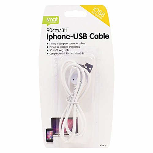 Lightning cable for iPhone 6 5 5s iPad Lightning Certified USB Charger Cable Data Sync White 1M (1 Meter) - iOS 8 Certified Compatible (White)