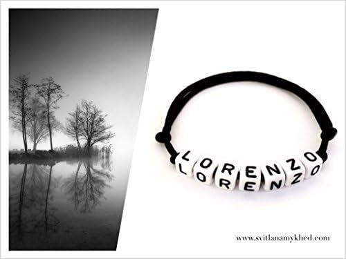 Bracelet name surname initial message LORENZO (reversible, customizable) man, woman, child, baby, newborn