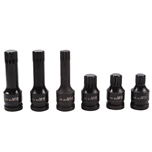 1/2″ Vielzahn Kraft Schlagschrauber Stecknüsse Nuss Satz M14 M16 M18 6 tlg XZN - 2