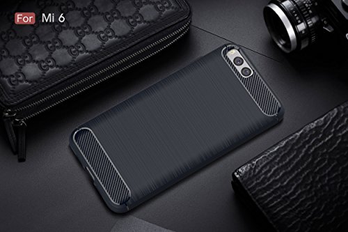 Xiaomi Mi6 Funda  SMTR Calidad premium Cubierta Delgado material de silicona Funda Protective Case Cover  Dise  o durable   M  xima protecci  n contra golpes  para Xiaomi Mi6 - Azul