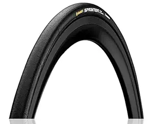 Continental Sprinter Tubular Road Bicycle Tire with Black Chili (28x22, Tubular, Black)