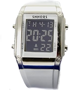 Chronograph Datum Alarm-Hintergrundbeleuchtung Gunmetal-Ton LÃ¼nette Unisex Digitaluhr