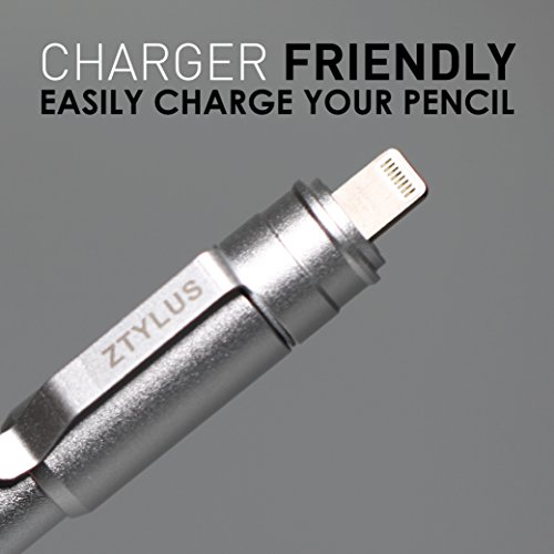 Ztylus Slim Apple Pencil Metal Case: Retractable Tip Protection, Aircraft Grade Aluminum, Built-in Clip, Cap Holder for iPad Pro Apple Pencil (Silver) - 4