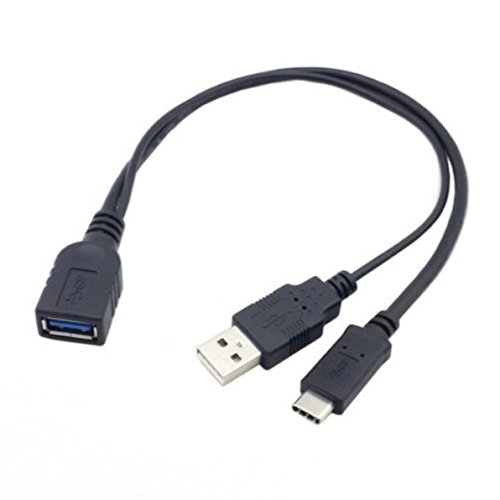 USB-C USB 3.1 Typ C Stecker auf A Female OTG Datenkabel mit USB-Stromkabel Extral - 2