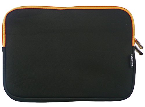 Emartbuy Medion Akoya E1239T 10.1 Zoll Laptop Laptop Schwarz / Orange Wasserdicht Neopren weicher Reißverschluss Kasten Abdeckung Sleeve With Orange Innere & Zip ( 10-11 Zoll Tablet / Netbook ) - 2