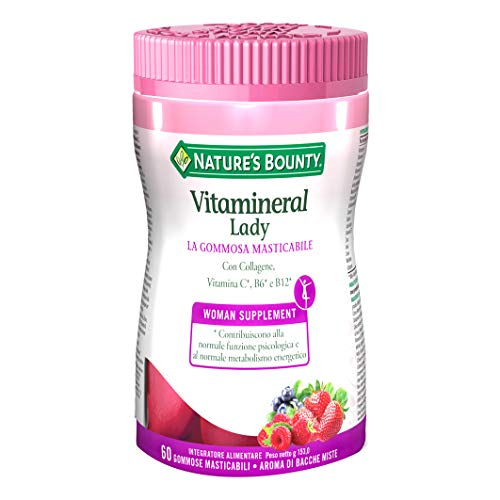 Nature's Bounty Vitamineral Lady Integratore Alimentare, 60 Gommose Masticabili