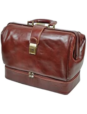 Medical Bag , Herren Henkeltasche Braun Leder