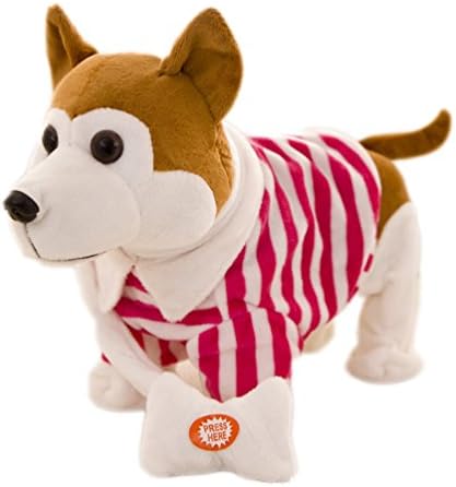 Watermelonbreeze Electronic Cute Puppy Walk Sing And Shake Kid Soft Plush Stuffed Toy
