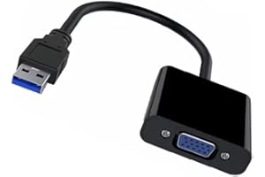 GENERIC USB to VGA Adapters,USB 3.0/2.0 to VGA Adapter Multi-Display Video Converter- PC Laptop,Desktop, Laptop, PC, Monitor, Projector, HDTV(Black Usb to Vga)