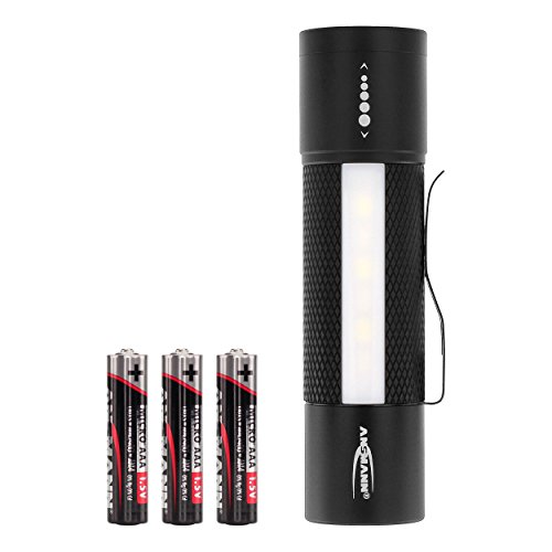 ANSMANN Future Multi-Funktions LED-Taschenlampe fokussierbar + Arbeitslicht + Signal-Blinklicht + Haltemagnet inkl. Gürtelclip & 3x AAA Alkaline Batterie - 7