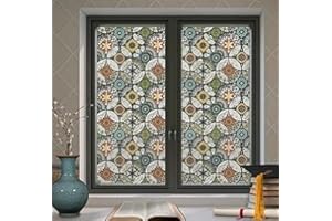 MINISOISO Pellicola per Finestre, 45x400 cm Pellicola Di Vetro Della Segretezza, Pellicola Di Finestra, Pellicola per Finestre Vetri Autoadesiva Resistente ai Raggi UV, per Camera Letto, Ufficio, Cucina, A