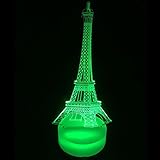 MagiDeal Führte 3D Beleuchtung Eiffelturm Illusion Licht Lampe Mikro-USB-Lampe 7 Farbwechsel - 4