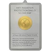 6 x 24K Gold Radiation Blocker EMR/EMF Radiation Protection Stickers for Mobile Phones, Laptops, Tablets and Various Devices