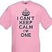 I Can't Keep Calm I'm One funny cotton Tshirt Girls 1st Birthday 1-2 Years Light Pink