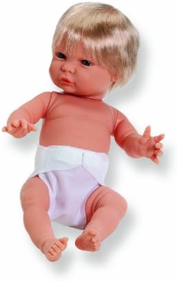 The Doll Factory The Doll Factory06.60708 White Tiny Girl Doll with Hair and Diaper