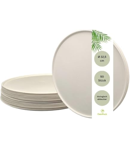 25 Assiettes Rondes En Feuille De Palmier De 25 Cm Avec 75 Couverts En