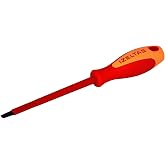 izeltas Elektrik&ccedil;i Izoleli D&uuml;z U&ccedil;lu Tornavida, 1000 V, Sarı/Kırmızı, 4 X 100 Mm