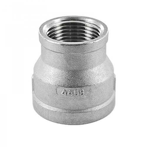 KI Edelstahl Reduziermuffe Muffe red. V4A Gewindefitting 3/4" x 1/2"