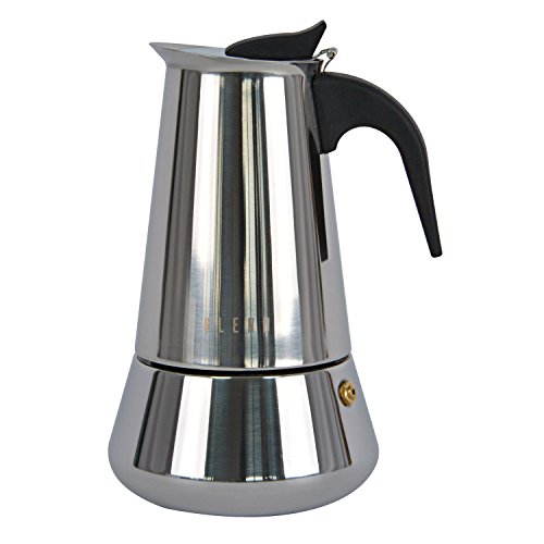 Ideal casa Cafetera 6 Tazas Acero Inoxidable con Fondo inducción. Blend