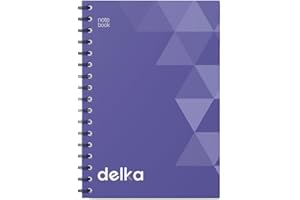 delka A5 Wirebound Notebooks, Ruled Pages, Durable Spiral Binding, Premium Quality Paper for School, Office, and Note-Taking Versatile (Purple, Pack of 1)